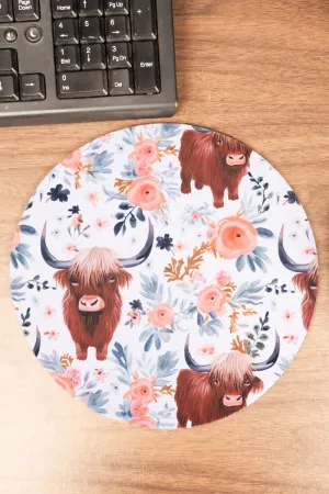Highland Field Round Mousepad