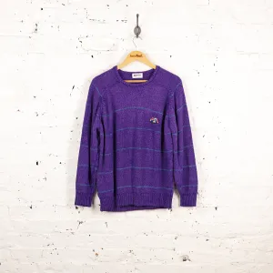 Hugo Boss 90s Pattern Knit Jumper - Purple - M