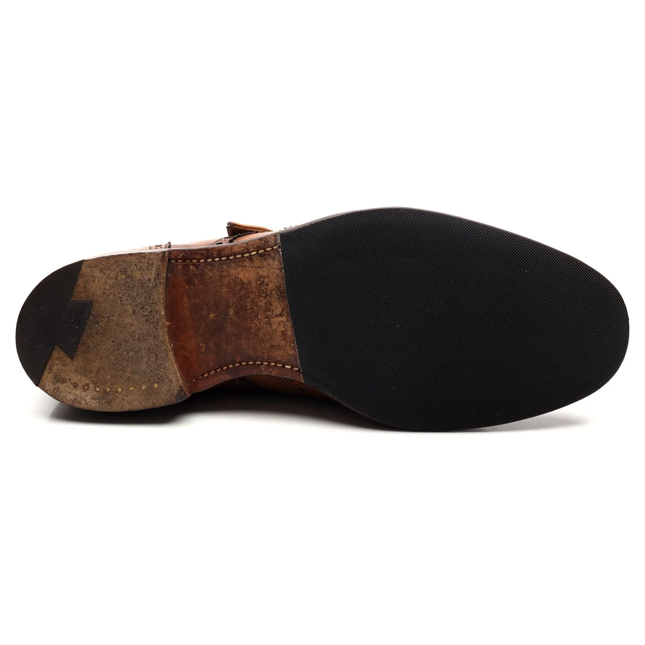 'Humphrey' Brown Leather Monk Strap UK 7 F