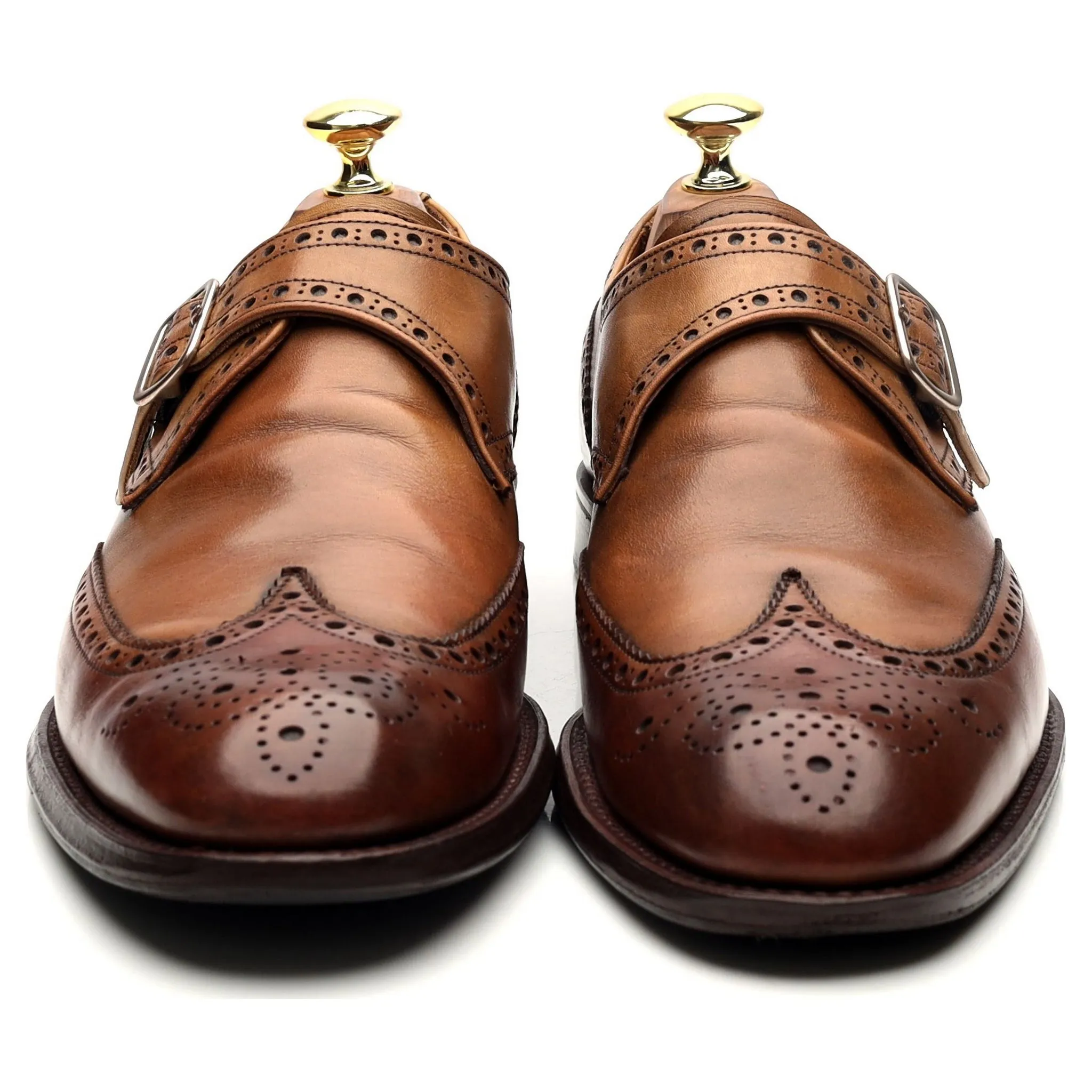 'Humphrey' Brown Leather Monk Strap UK 7 F
