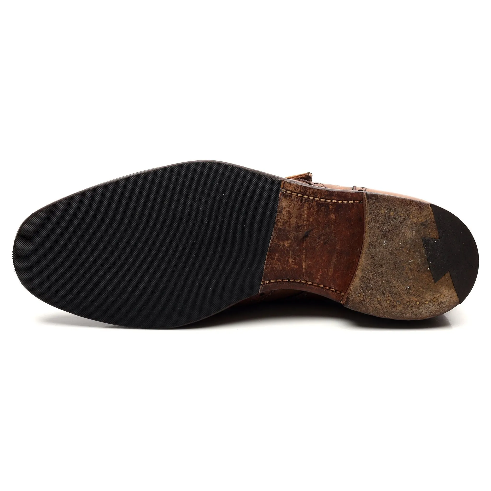 'Humphrey' Brown Leather Monk Strap UK 7 F