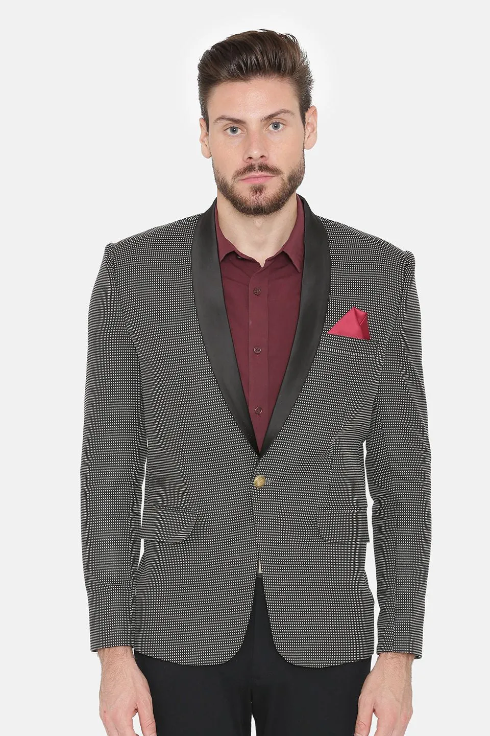 Imported Rayon Black Tuxedo