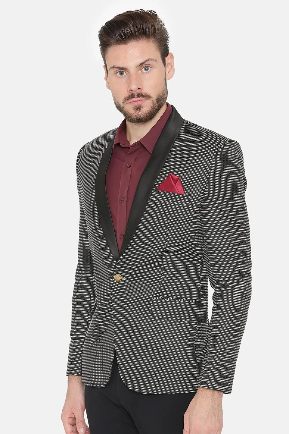 Imported Rayon Black Tuxedo