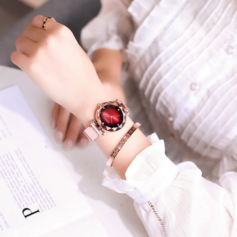 Irregular Frame Magnetic Strap Women's Watch