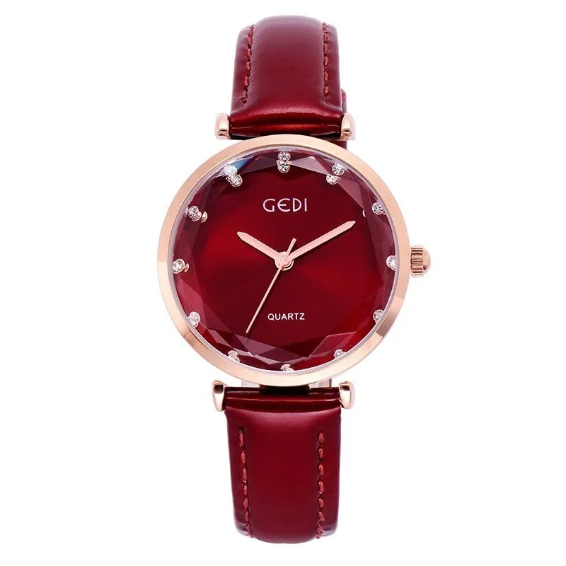 Irregular Mirror With Scale Women's Watch