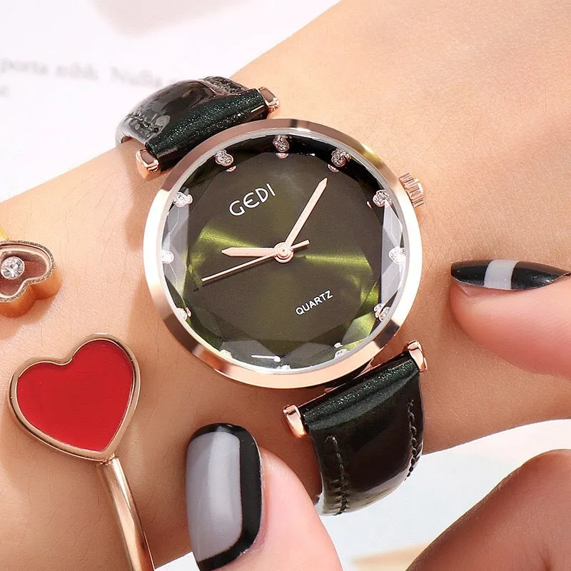 Irregular Mirror With Scale Women's Watch