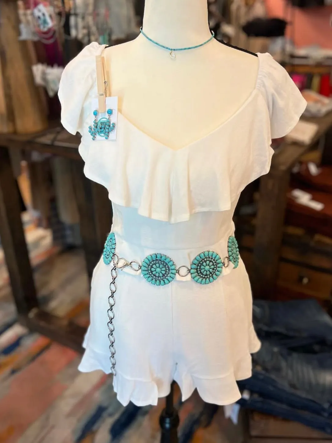 Ivory Ruffle Romper