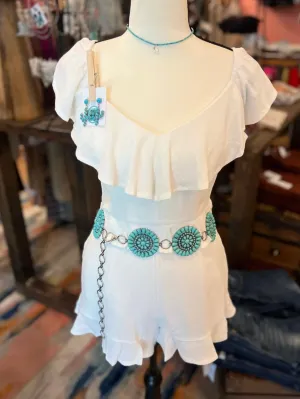 Ivory Ruffle Romper