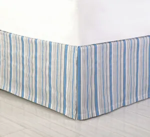Jacobean Blue King Bedskirt
