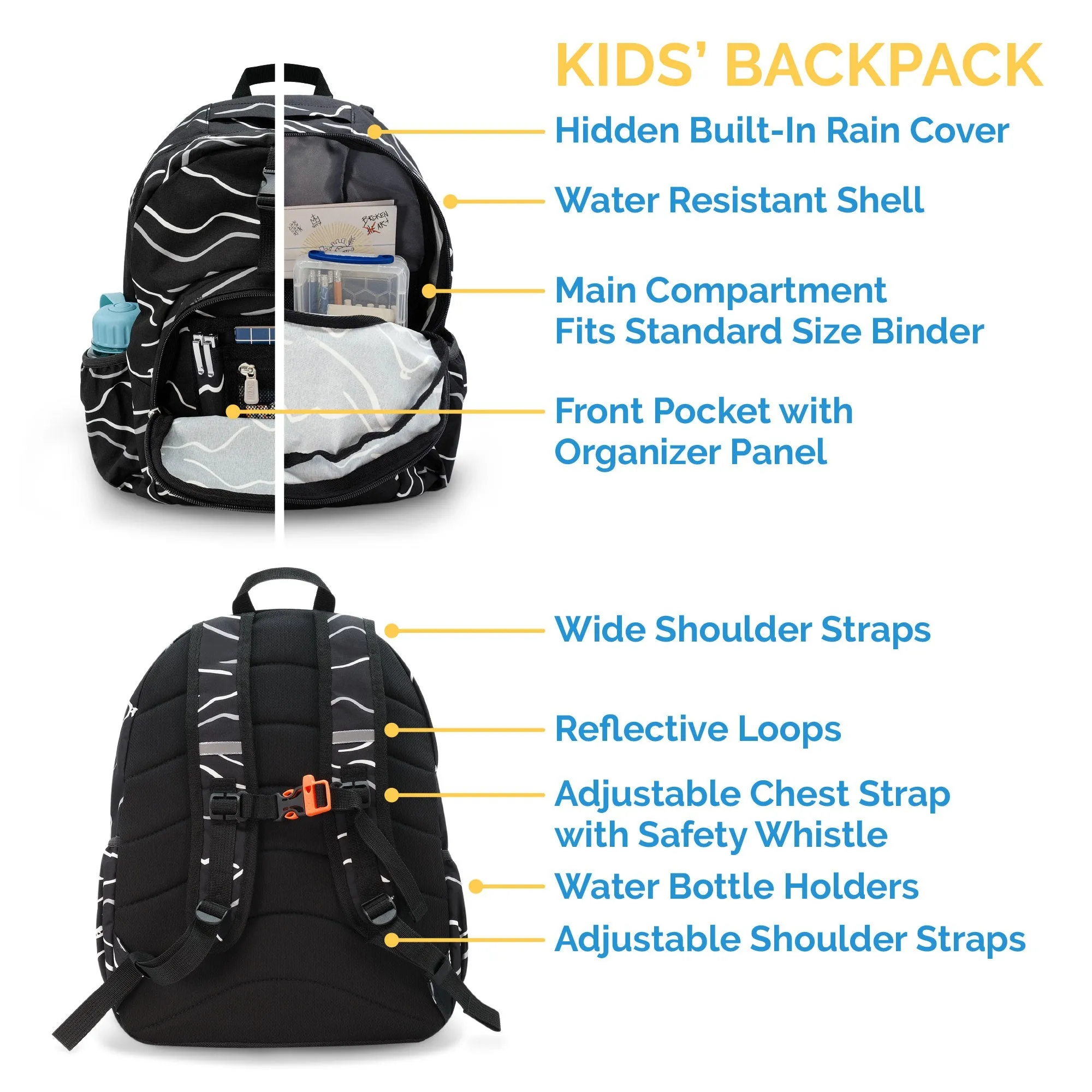 Jan & Jul Kids Backpack - Grey Construction
