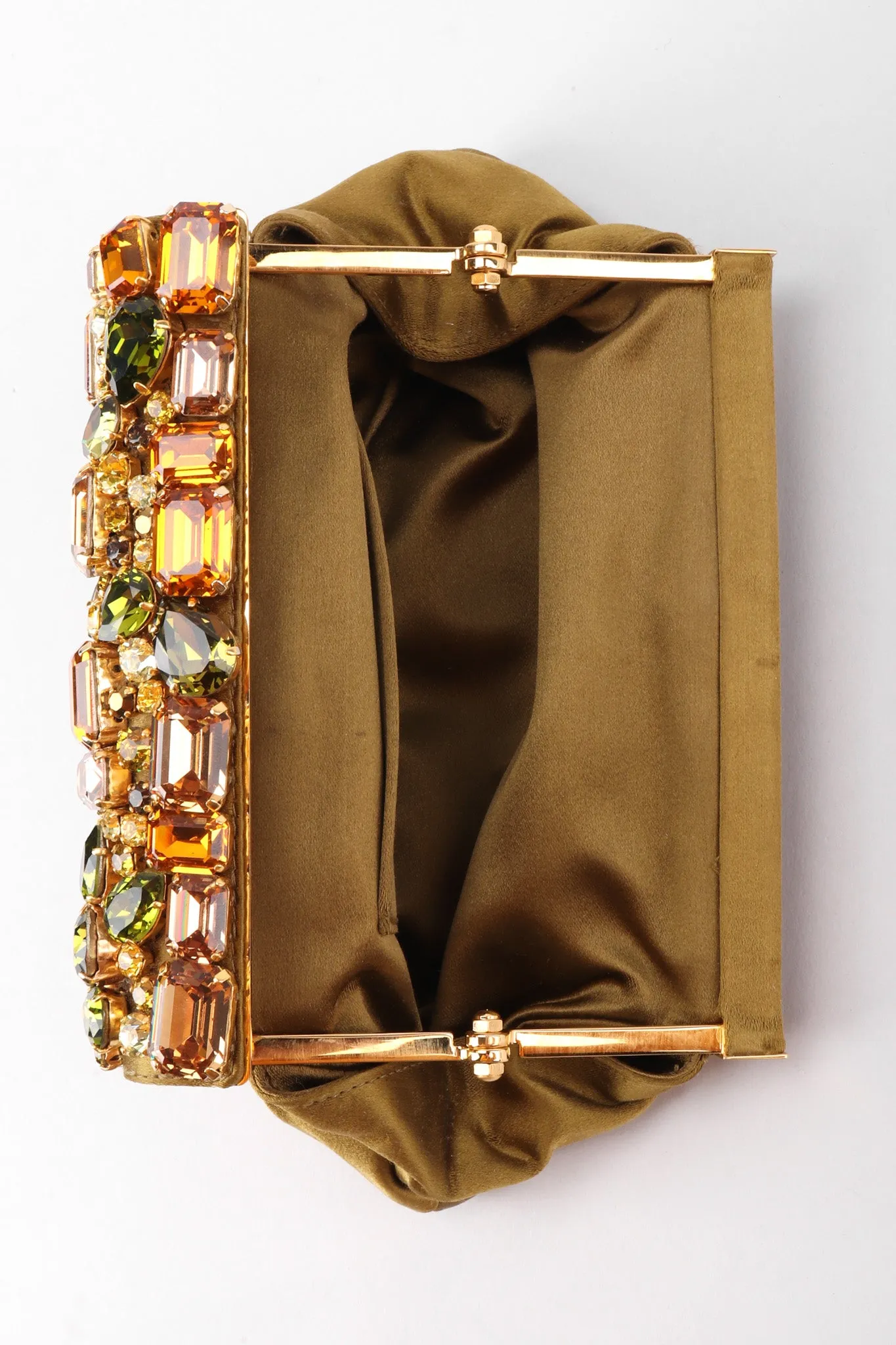 Jeweled Satin Evening Bag