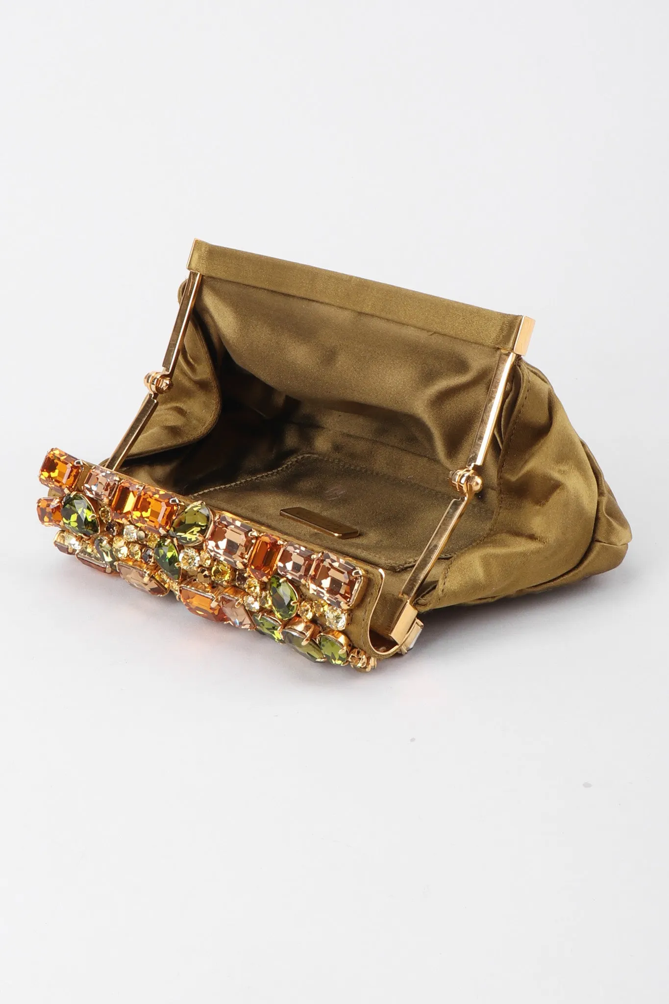 Jeweled Satin Evening Bag
