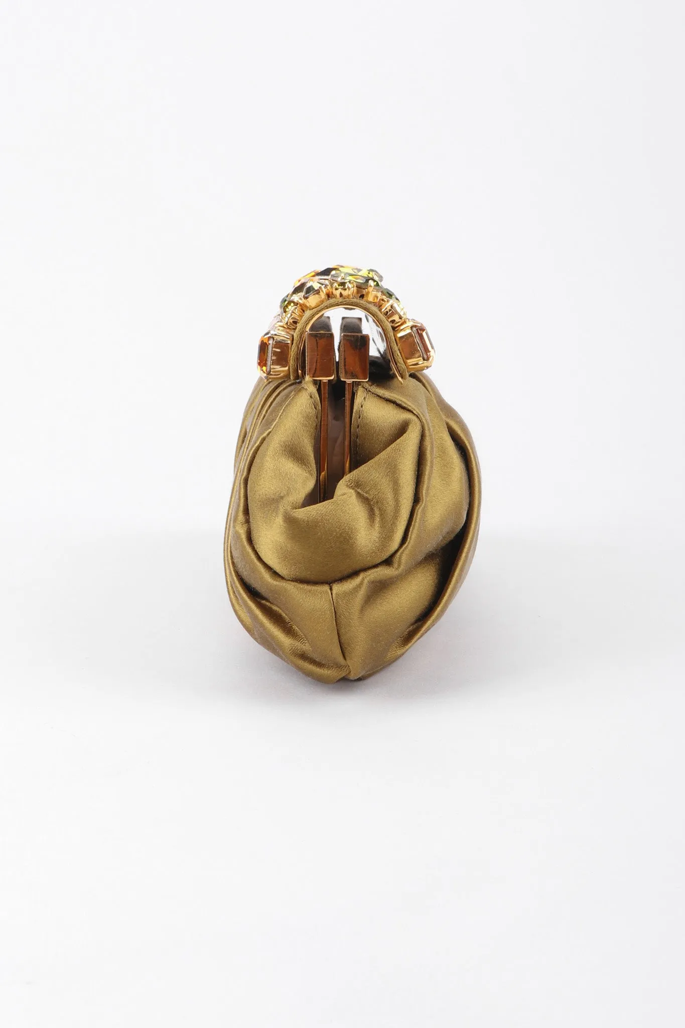 Jeweled Satin Evening Bag