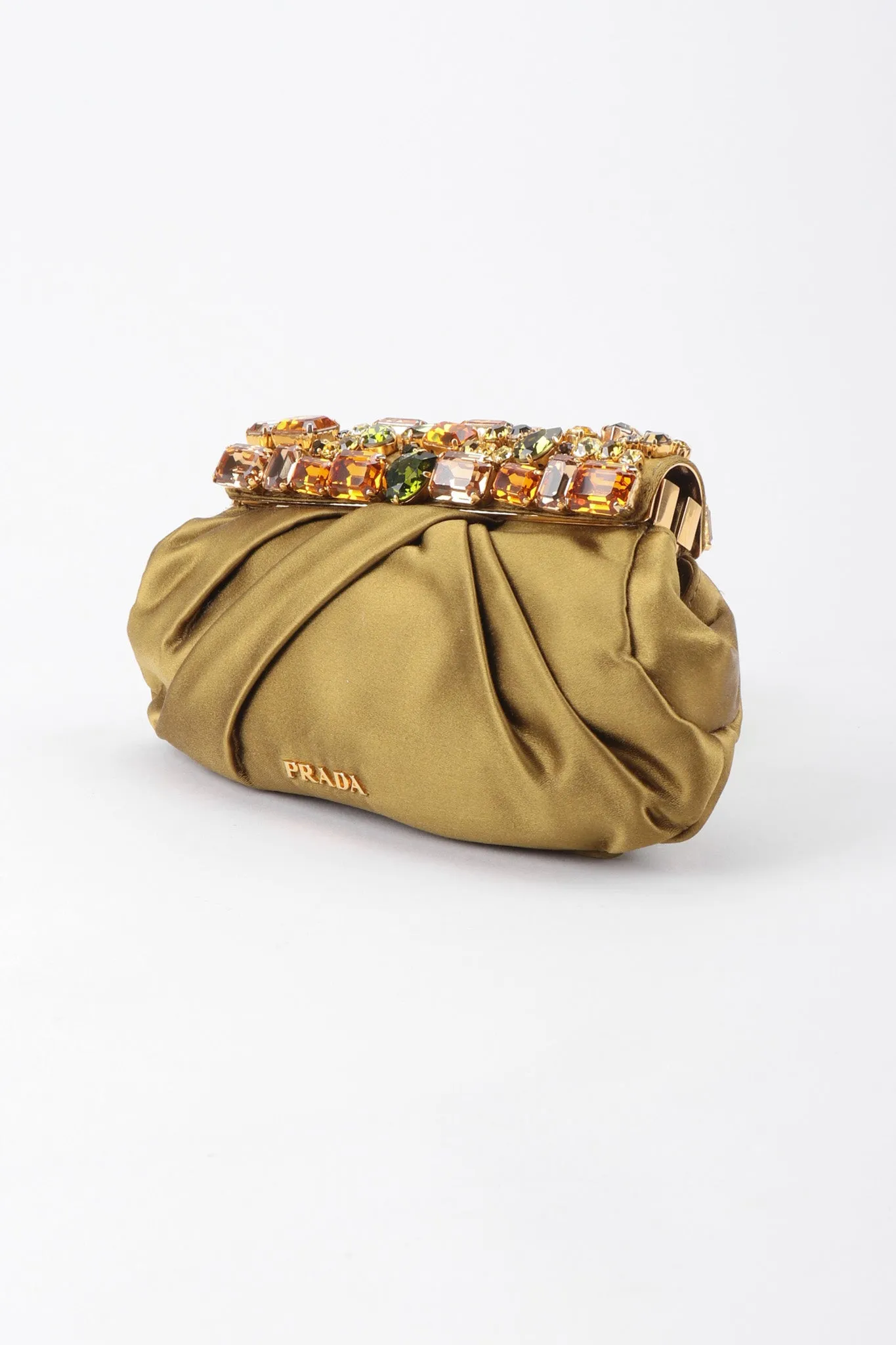 Jeweled Satin Evening Bag