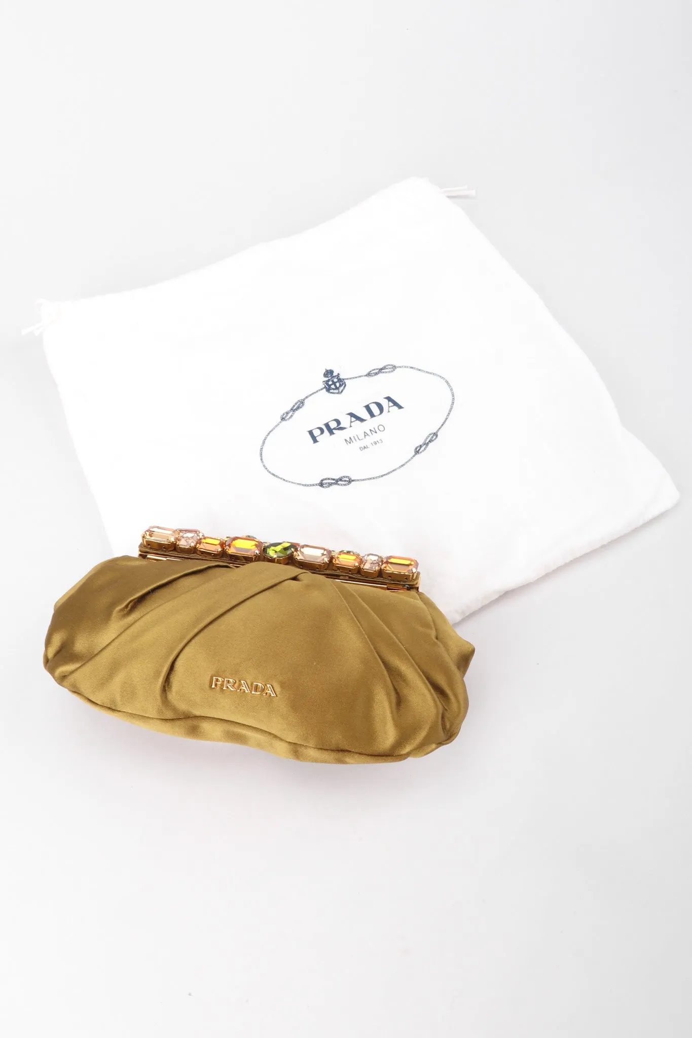 Jeweled Satin Evening Bag