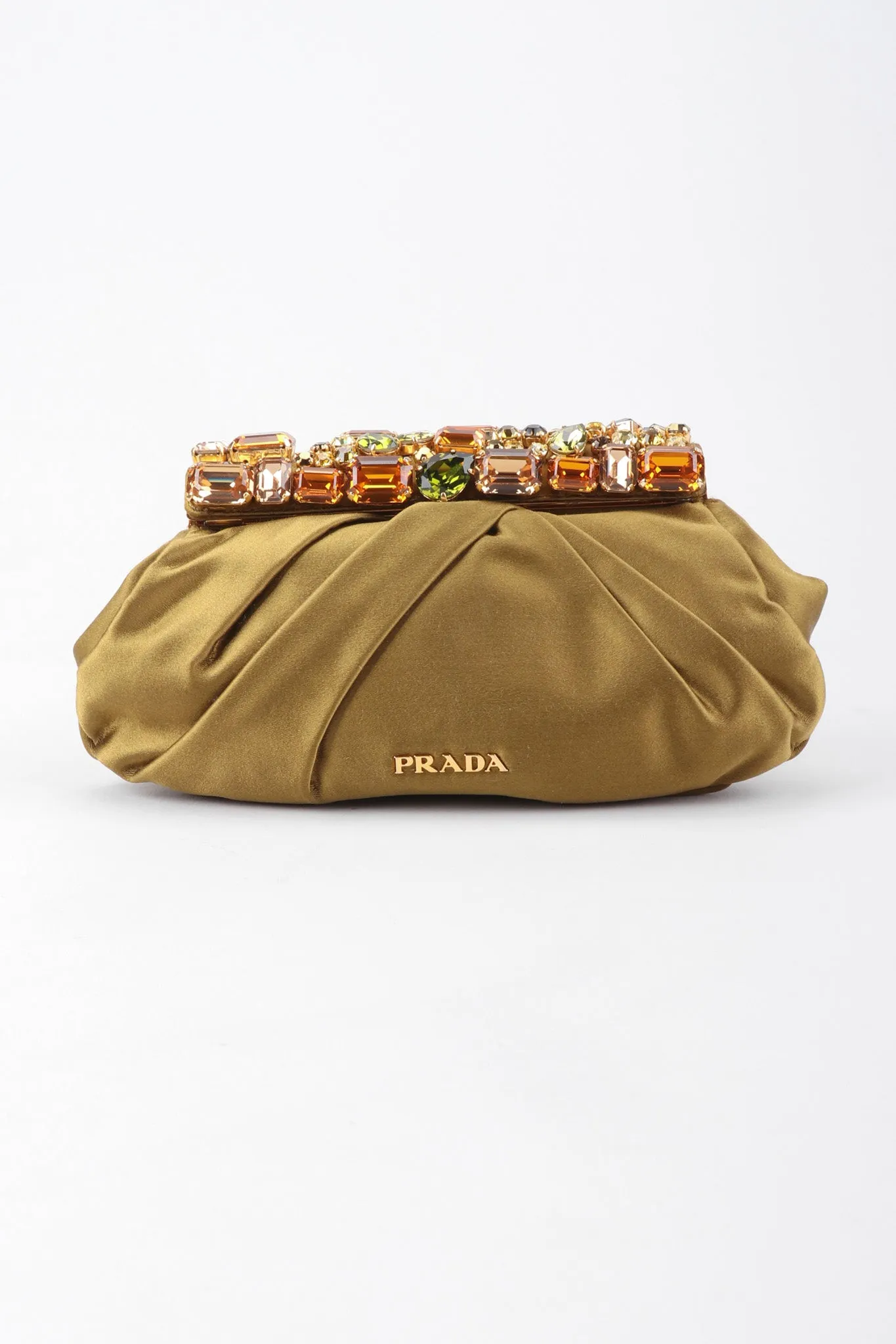 Jeweled Satin Evening Bag