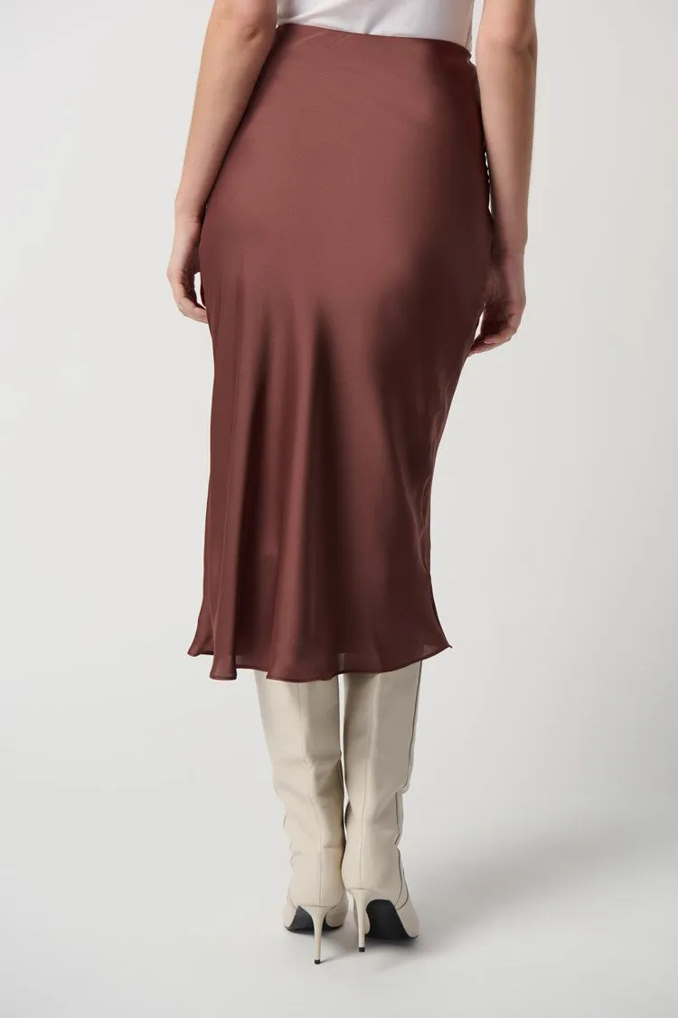 Joseph Ribkoff Satin Flared Skirt With Chiffon Lining