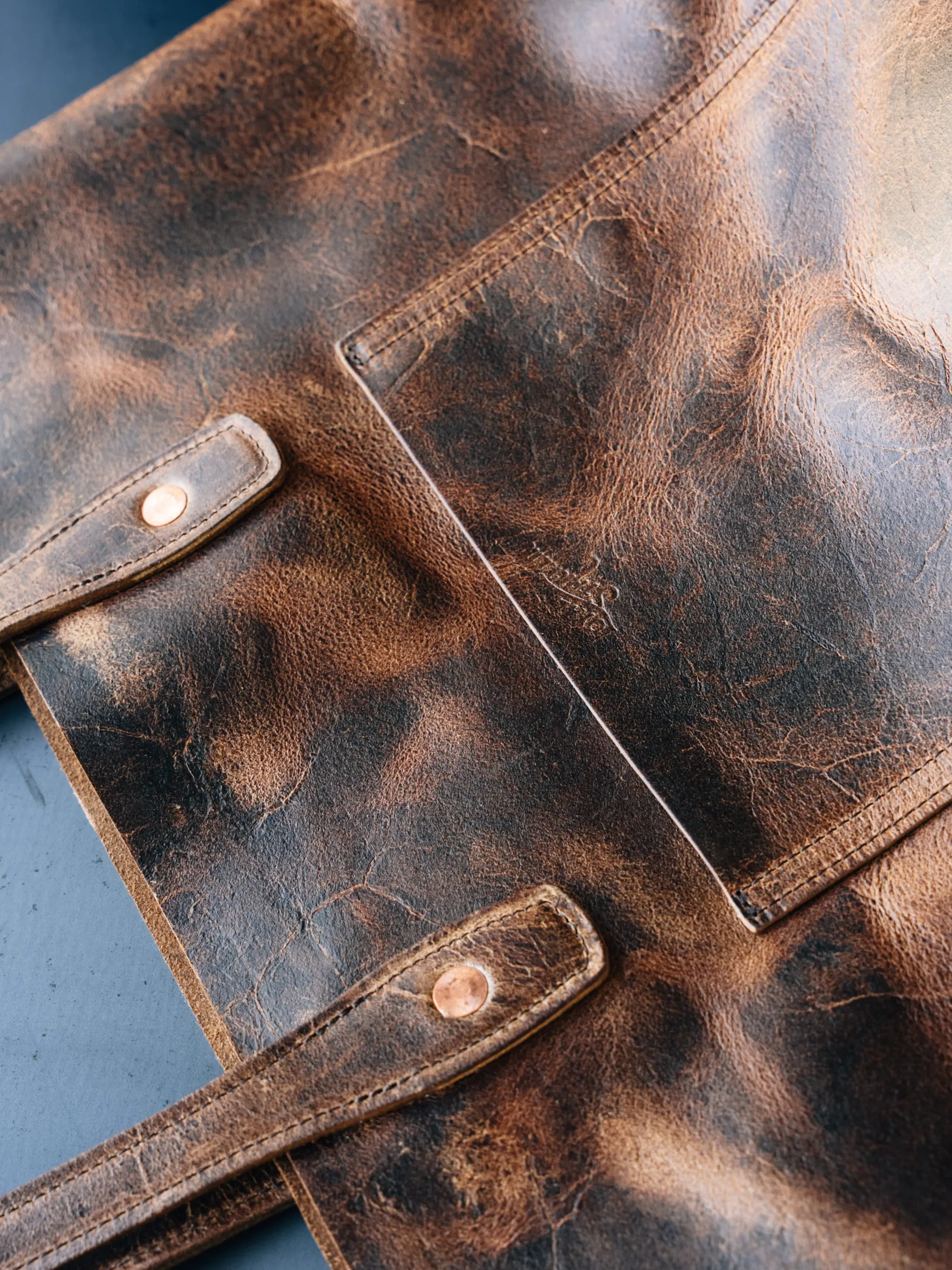 Julia Tote - CF Stead Waxed Flesh-Out Suede