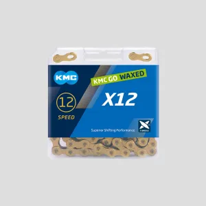 KMC X12 Waxed 12-Speed Chain - Ti-N Gold
