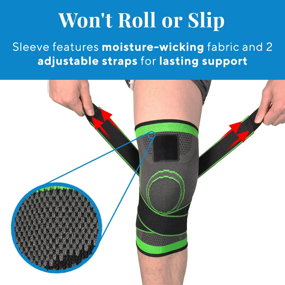 Knee Compression Sleeve with Adjustable Strap