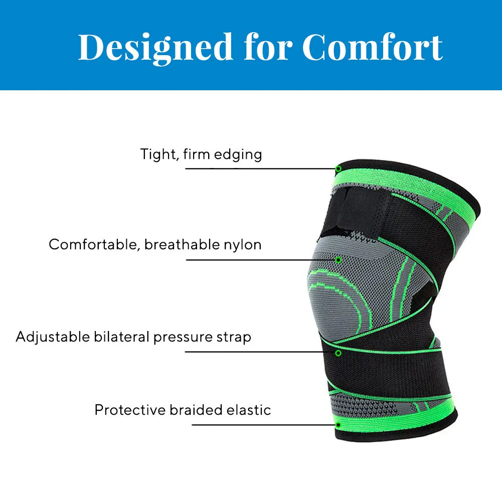 Knee Compression Sleeve with Adjustable Strap