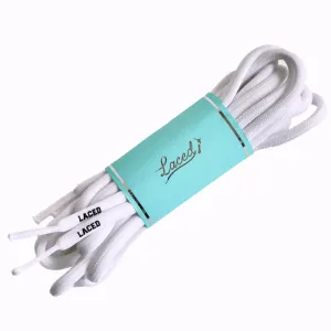 LACED APPAREL - WAXED LACES - WHITE - ROUND