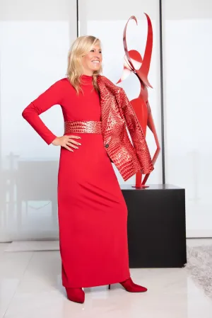 Lady in Red Maxi Dress
