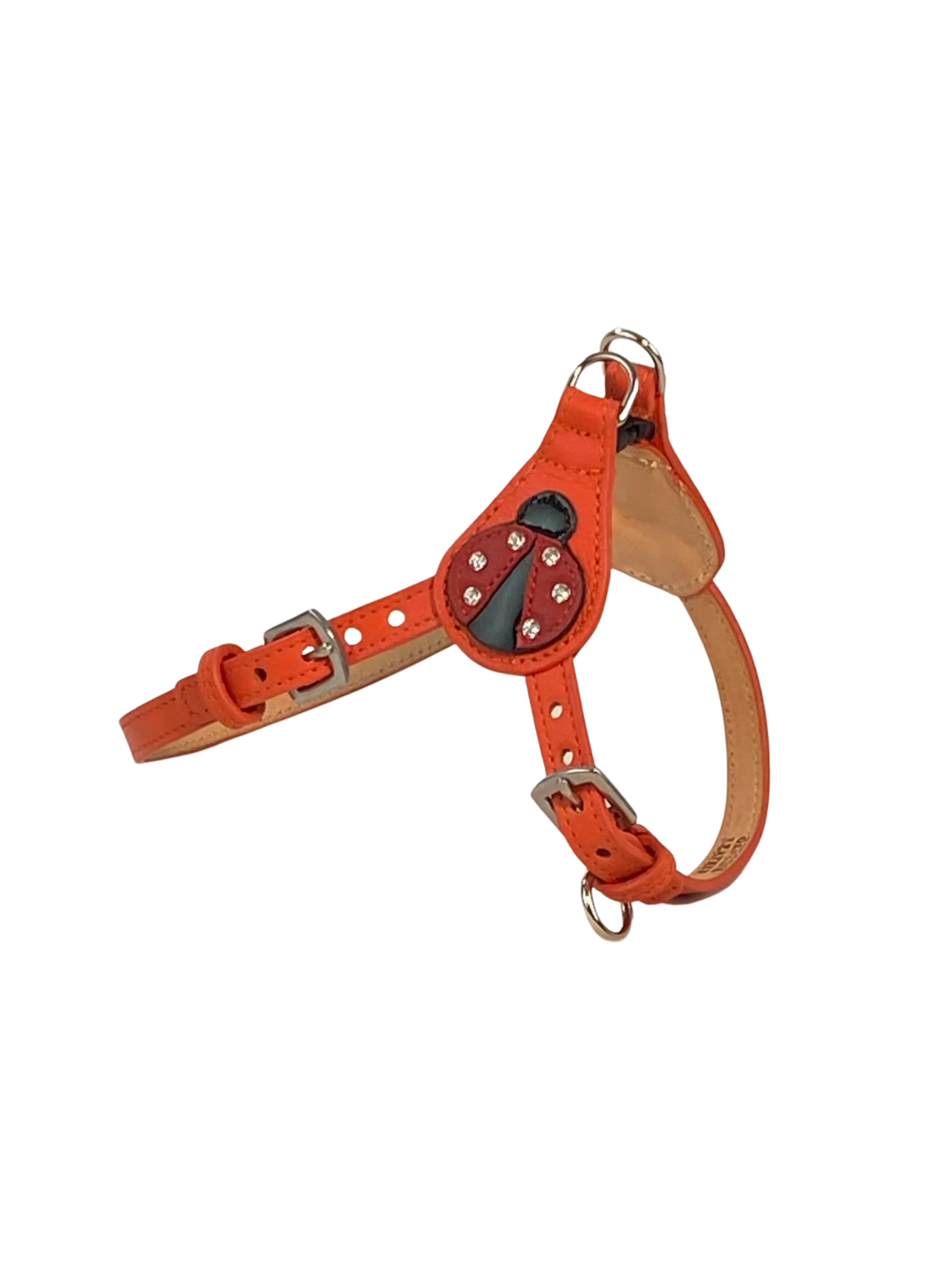 Ladybug Step-in Leather Dog Harness