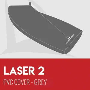 Laser 2 Boat Cover - Boom Up - PVC Grey