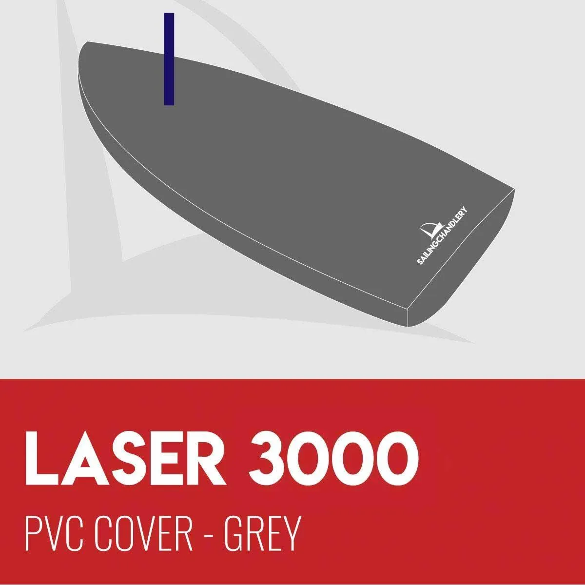 Laser 3000 Flat Boat Cover - PVC Grey