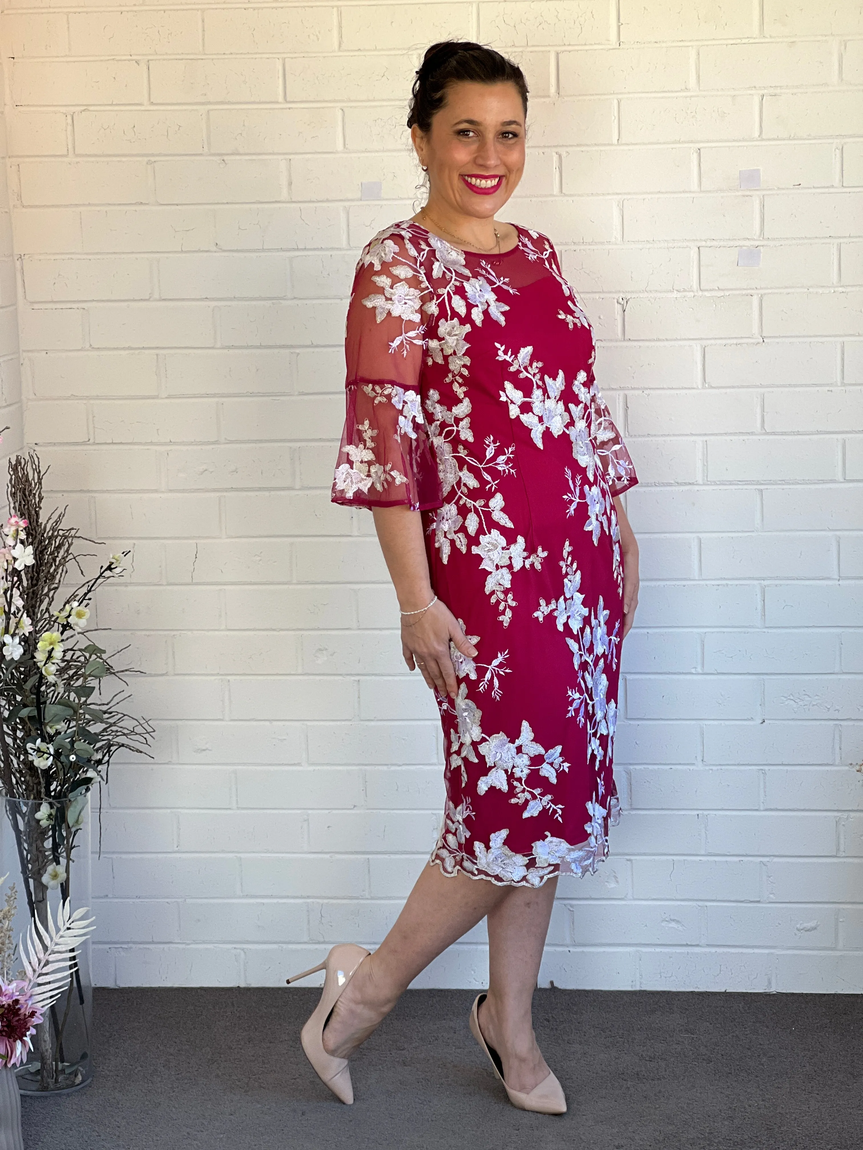 Lavinia Fuchsia Evening Dress