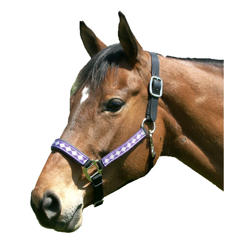 Leather Crown Diamond Pattern Halter
