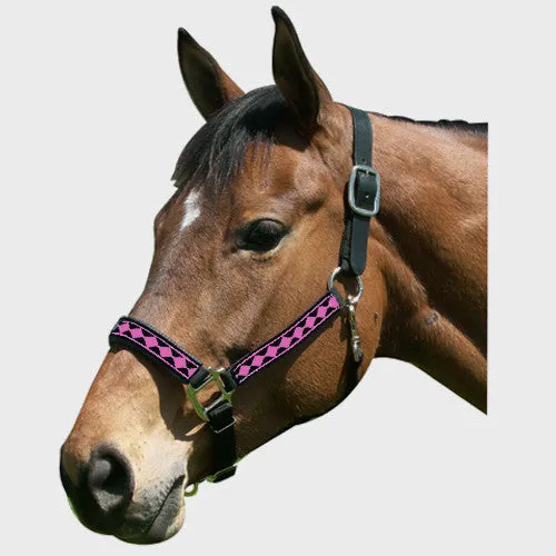 Leather Crown Diamond Pattern Halter