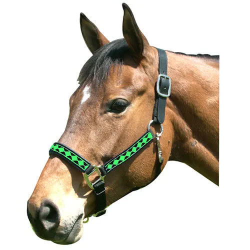 Leather Crown Diamond Pattern Halter