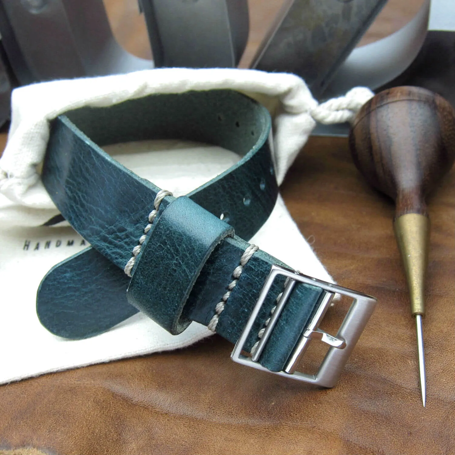 Leather Watch Strap, Classic RAF II Military 106