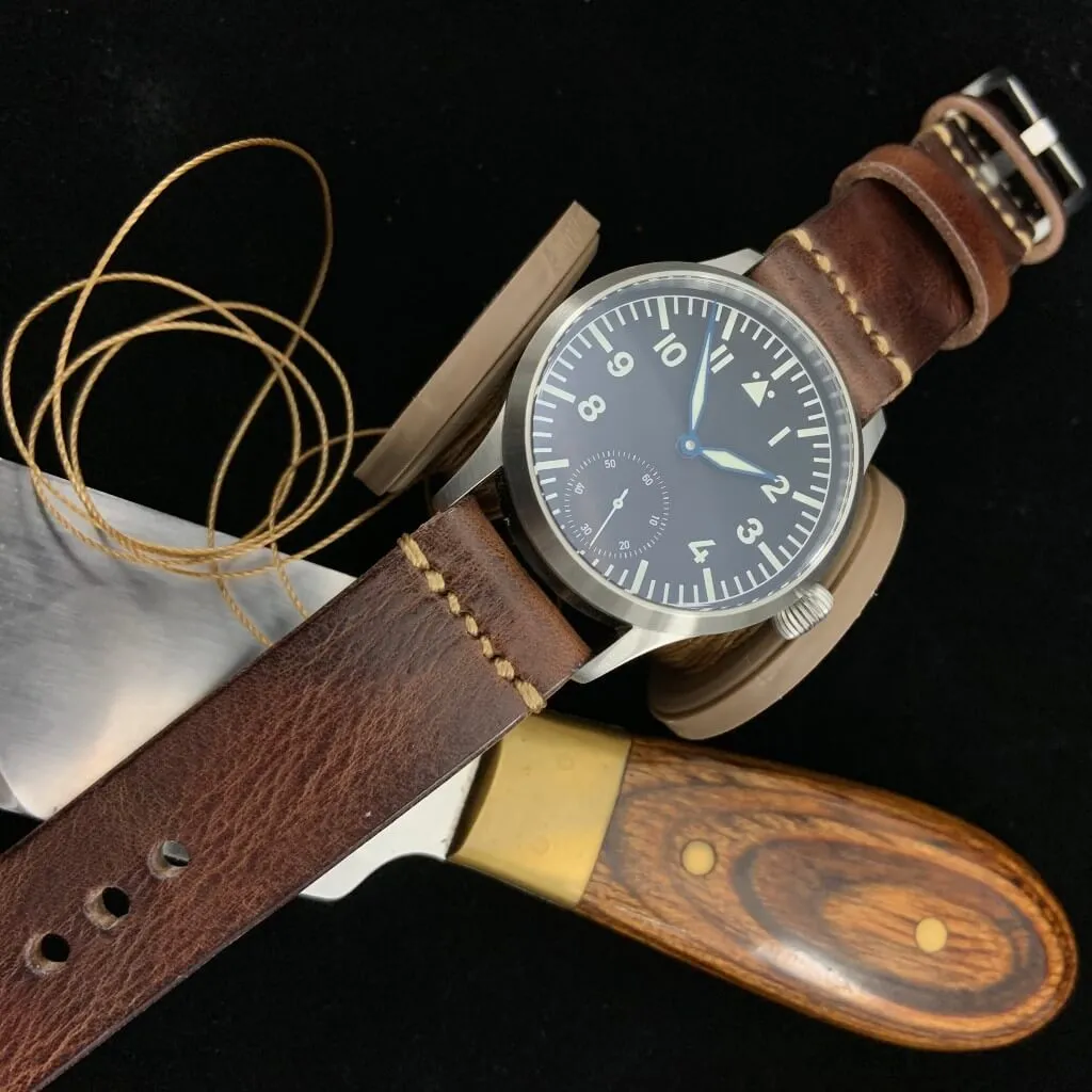 Leather Watch Strap, Military 103