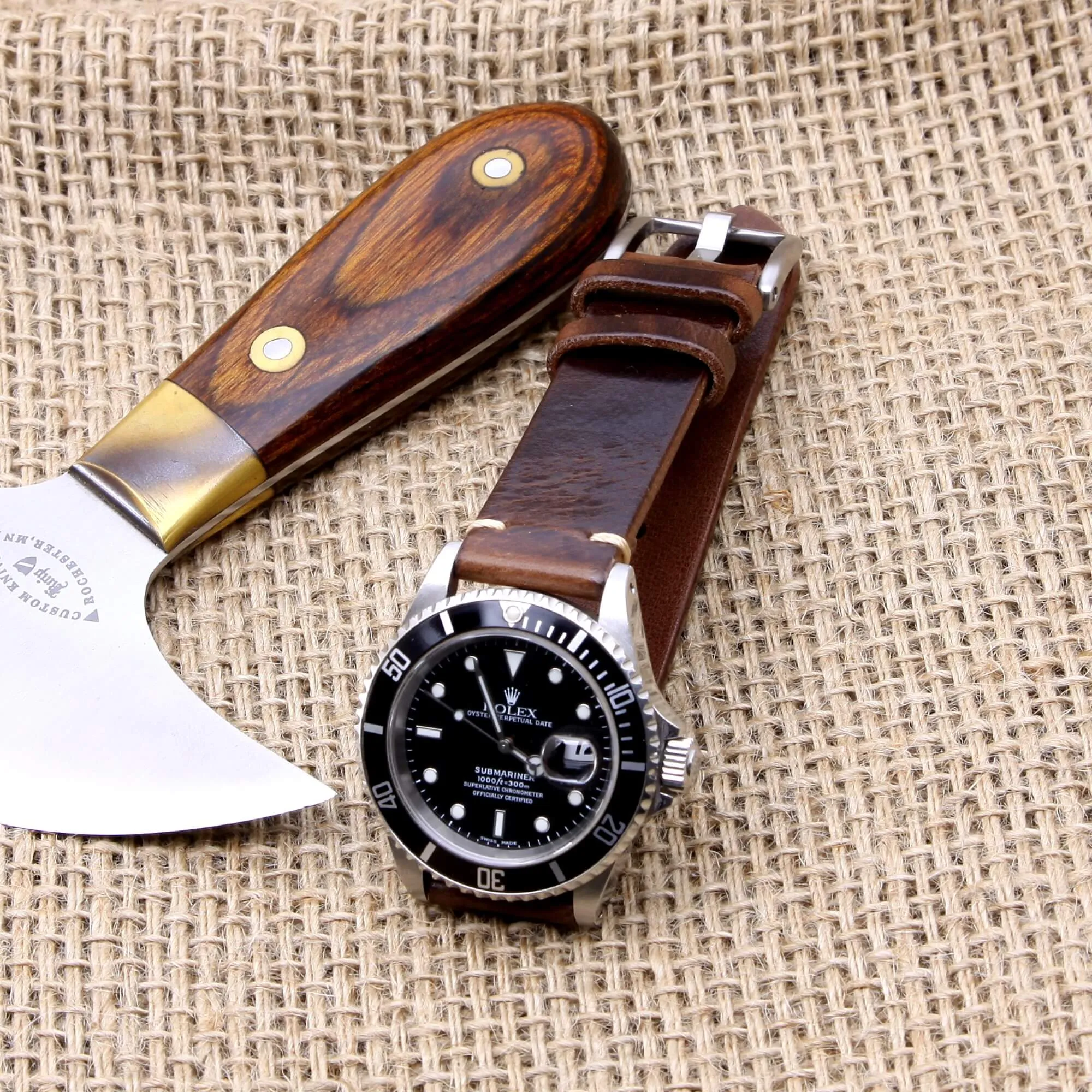 Leather Watch Strap, Military 103