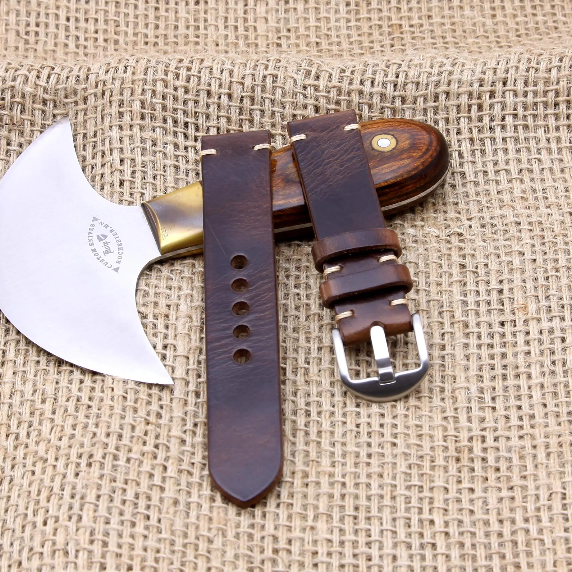 Leather Watch Strap, Military 103