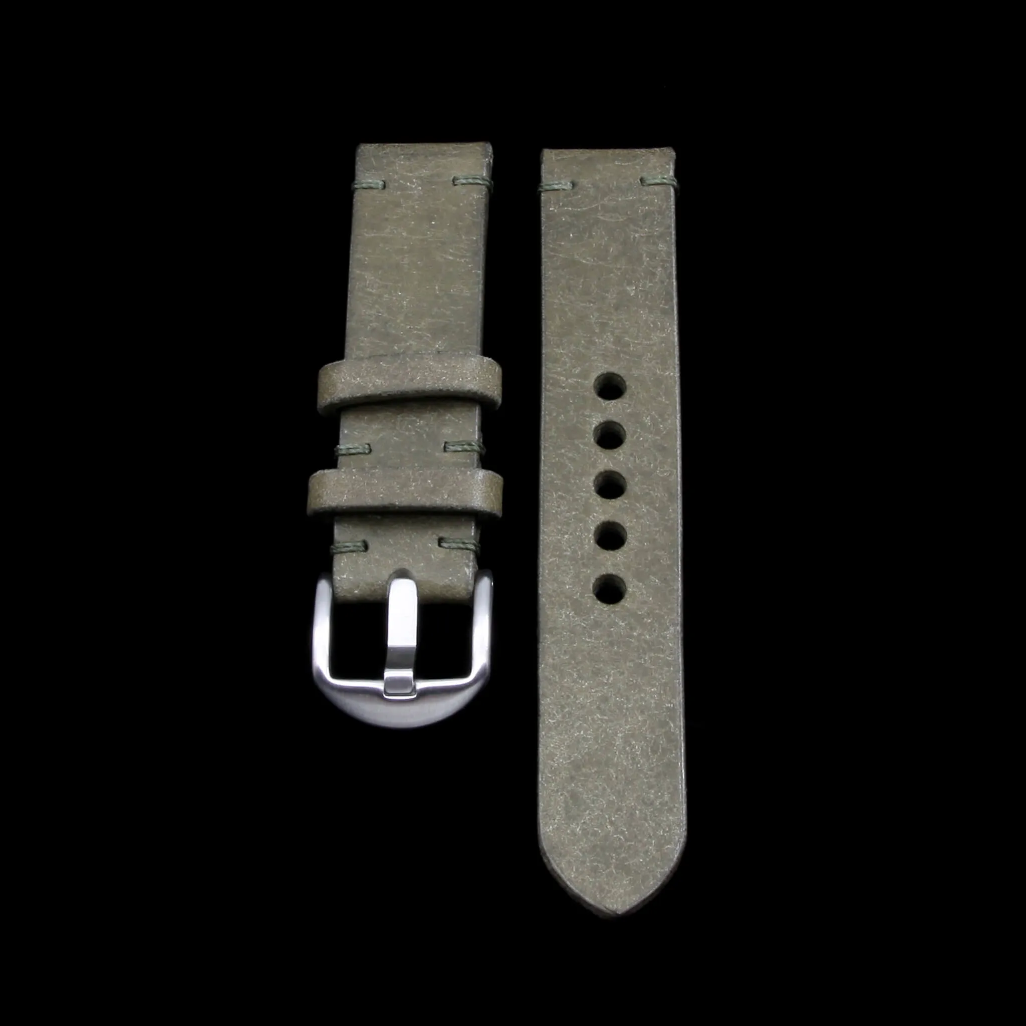 Leather Watch Strap, Rustic Olive