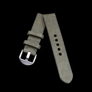 Leather Watch Strap, Rustic Olive