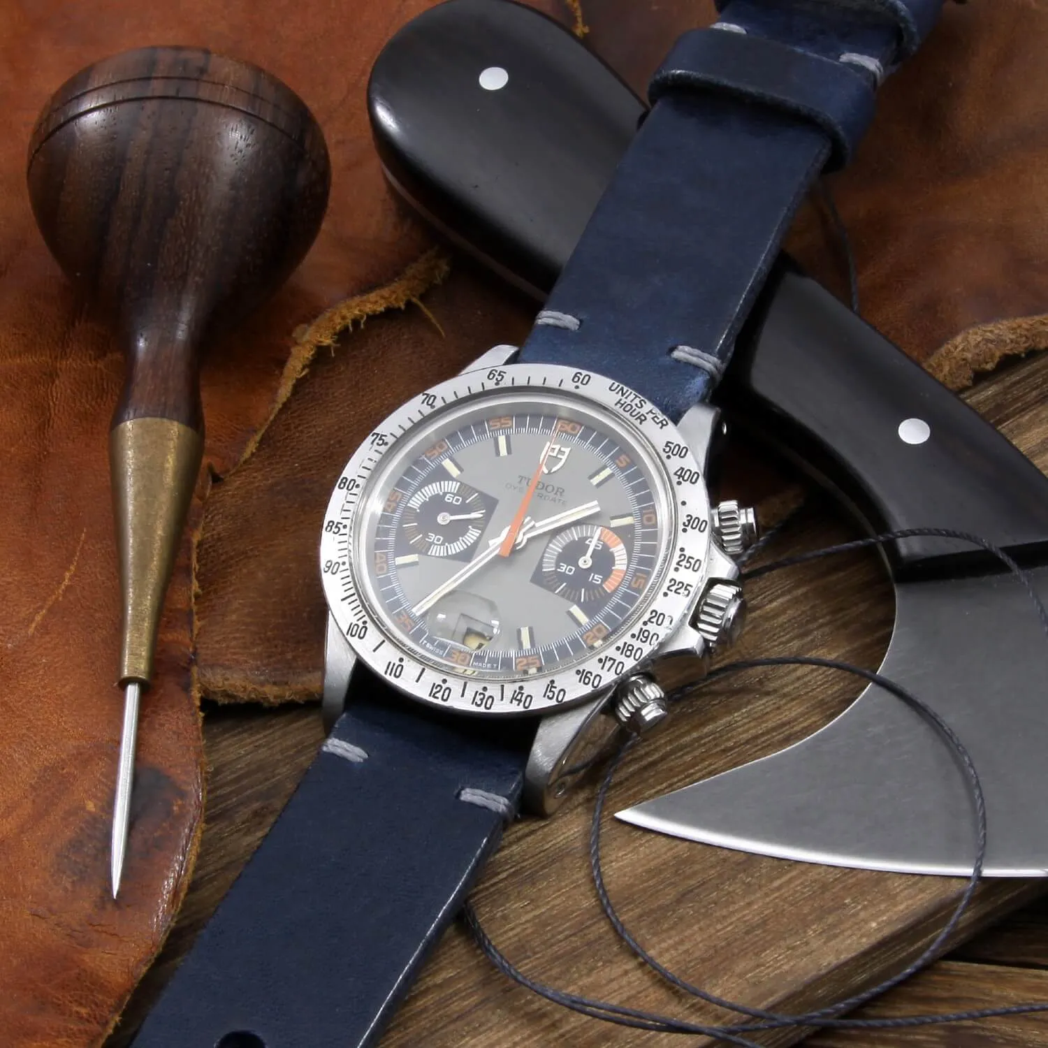 Leather Watch Strap, Vintage 407