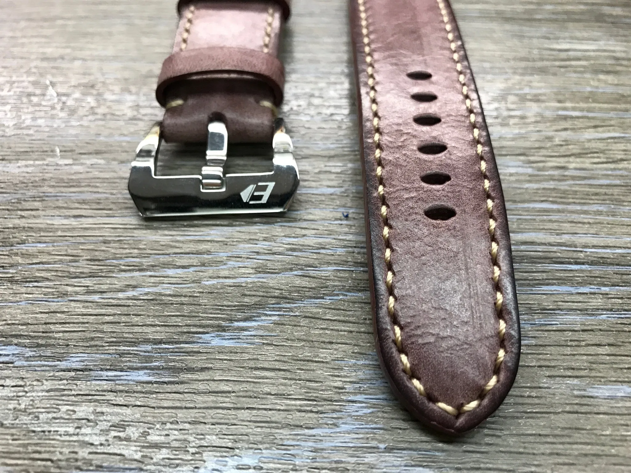 Leather Watch Strap, wristwatch Band Replacement, Watch Band 24mm, Waxed Leather Straps for Panerai