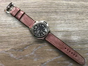 Leather Watch Strap, wristwatch Band Replacement, Watch Band 24mm, Waxed Leather Straps for Panerai