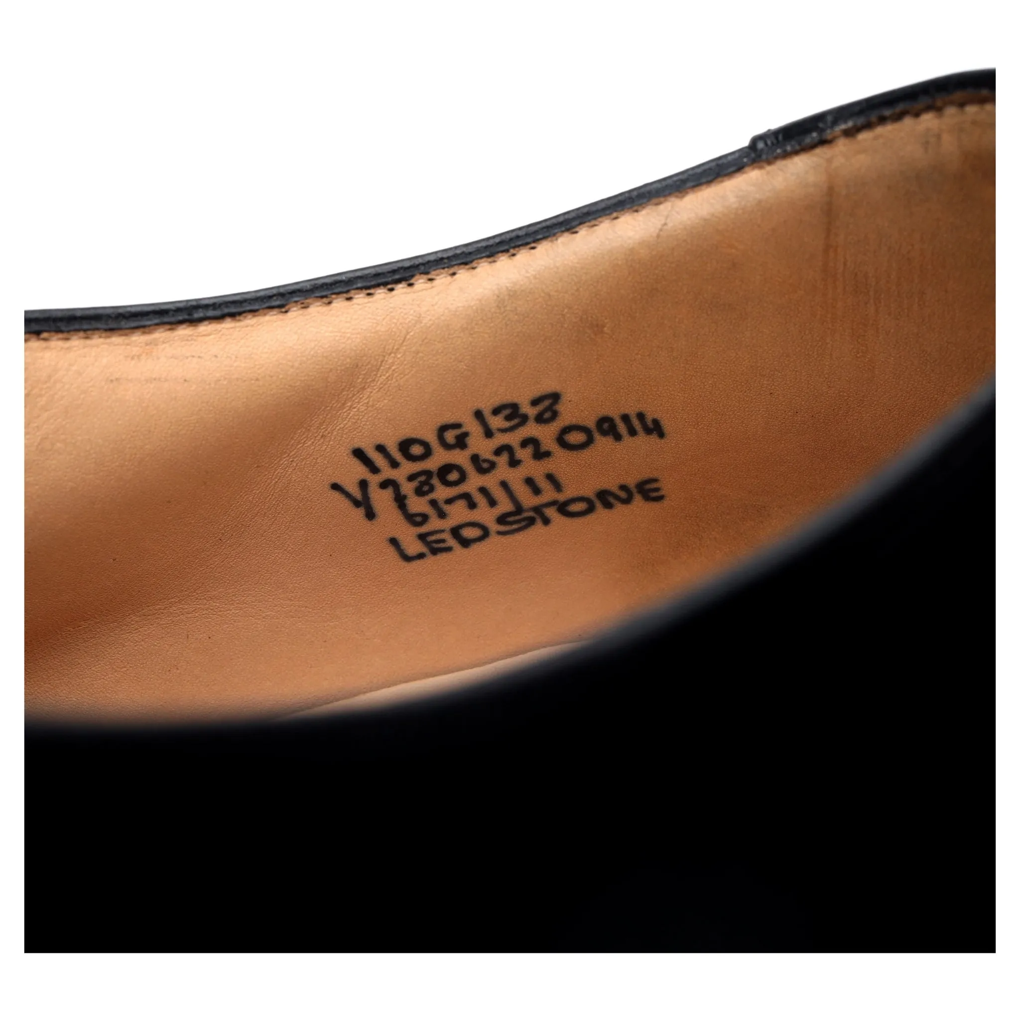 'Ledstone' Black Leather Double Monk Strap UK 11 G