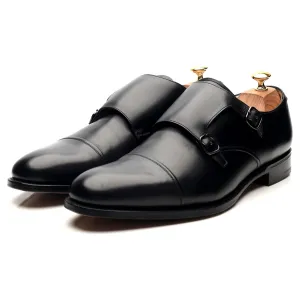 'Ledstone' Black Leather Double Monk Strap UK 11 G