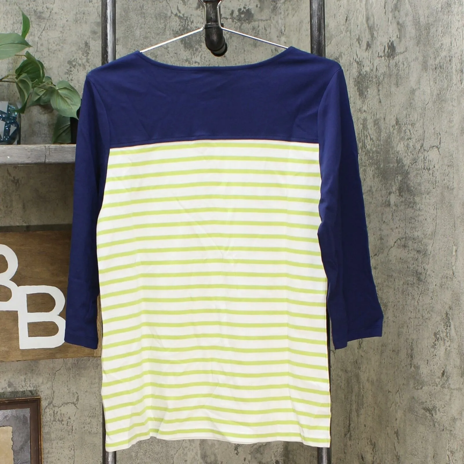 Lemon Way Women's Perfect Pima Striped Boat Neck Top