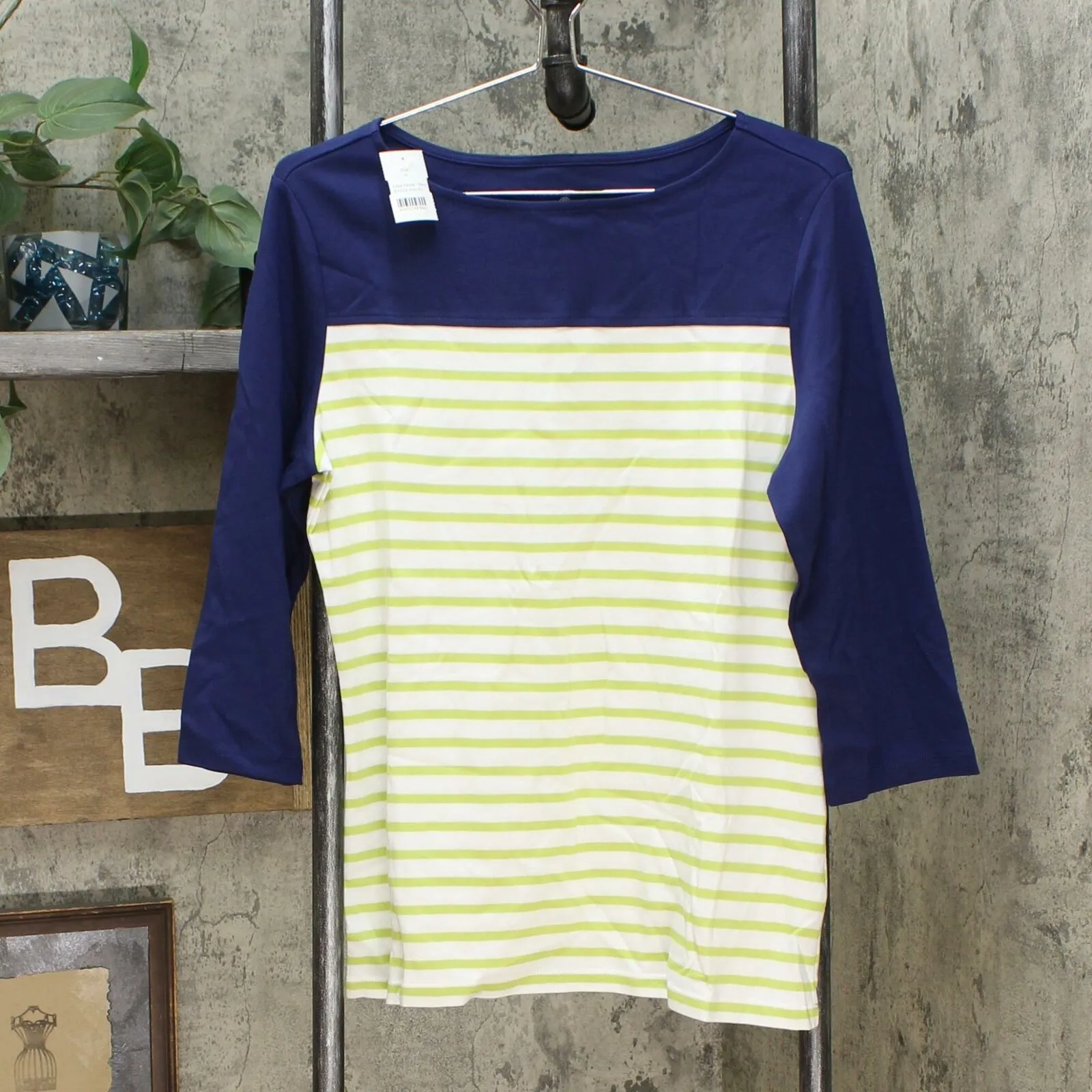 Lemon Way Women's Perfect Pima Striped Boat Neck Top