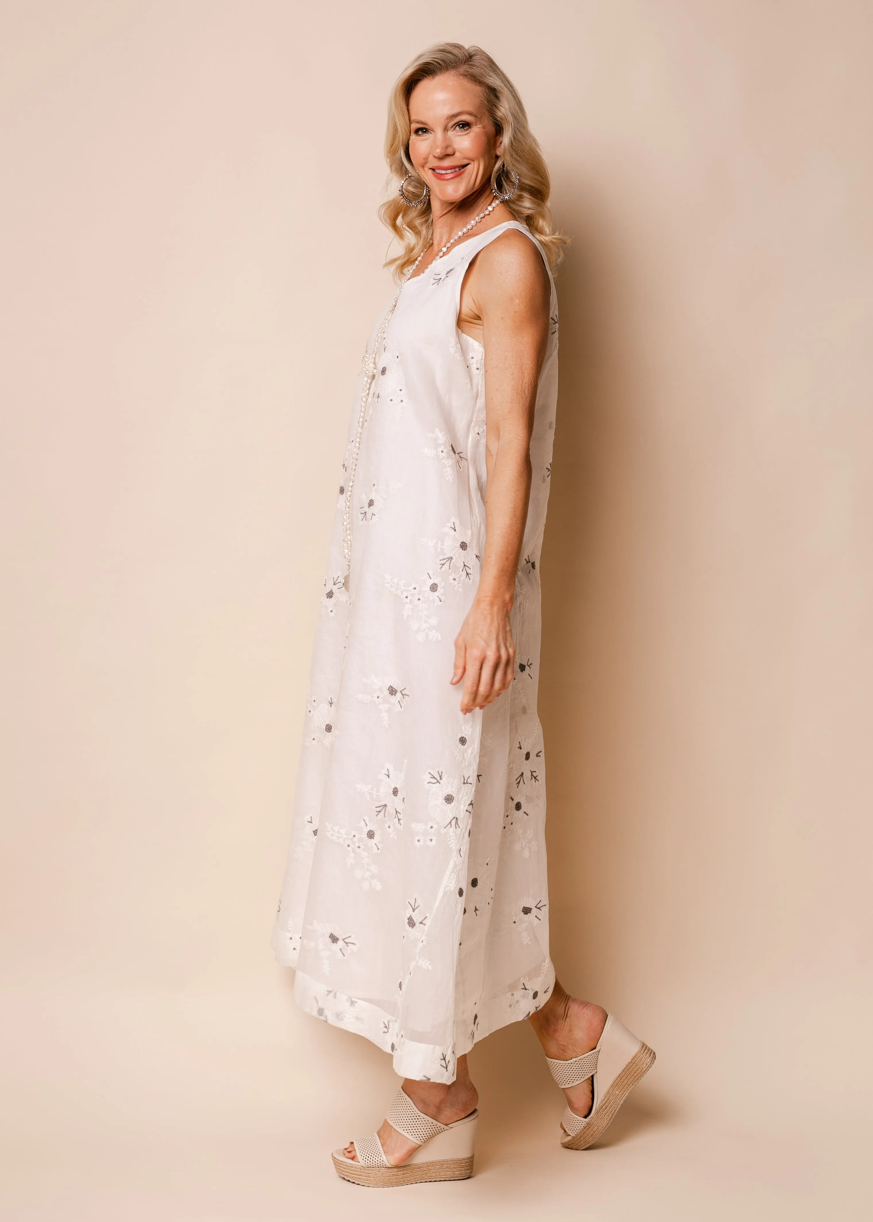 Leo Organza Dress in Cream