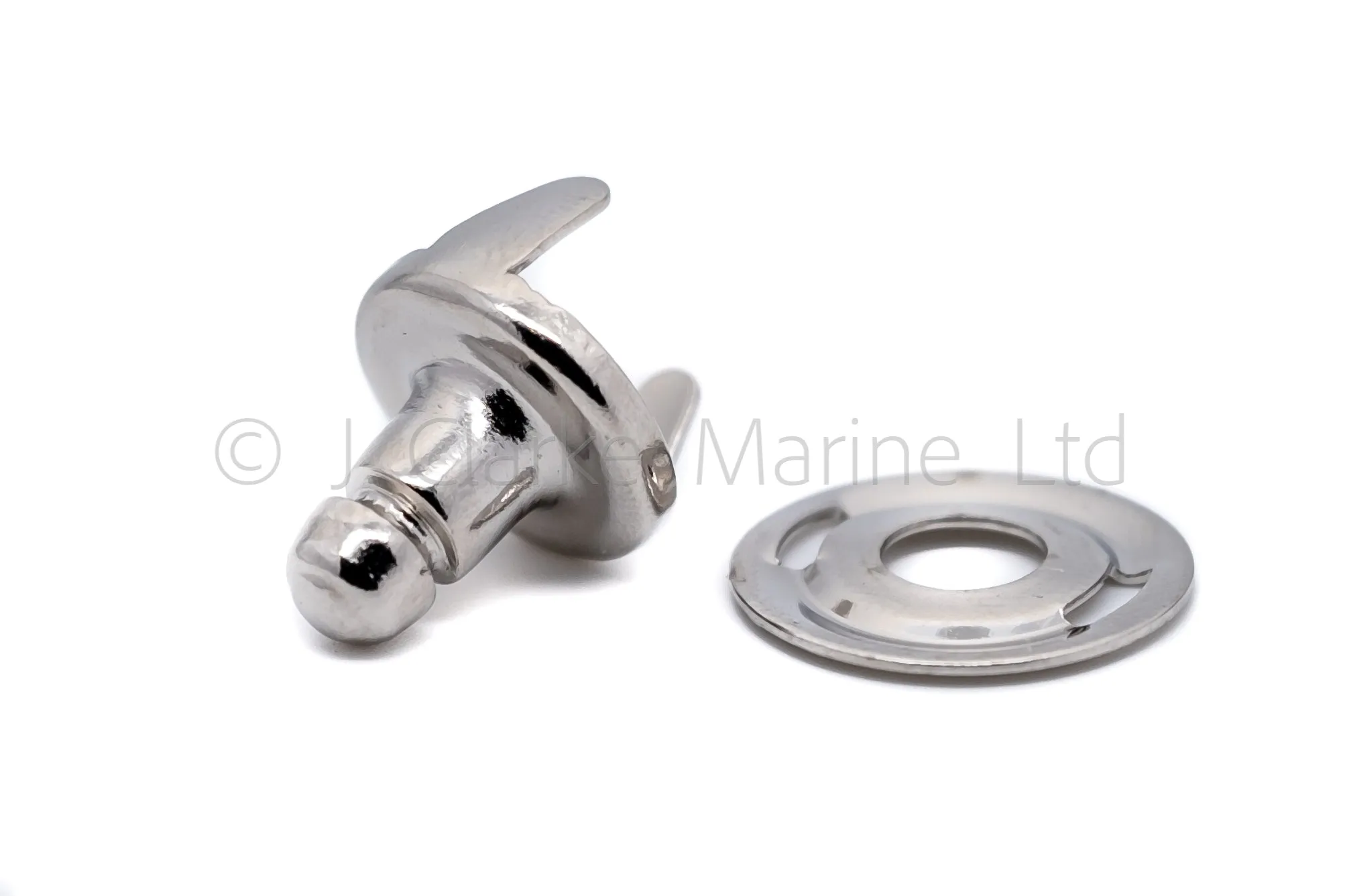 Lift the dot 2 prong stud fastener clinch and plate (Cloth to cloth)