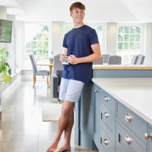 Loungers Monk Seal long shorts - Blue stripe